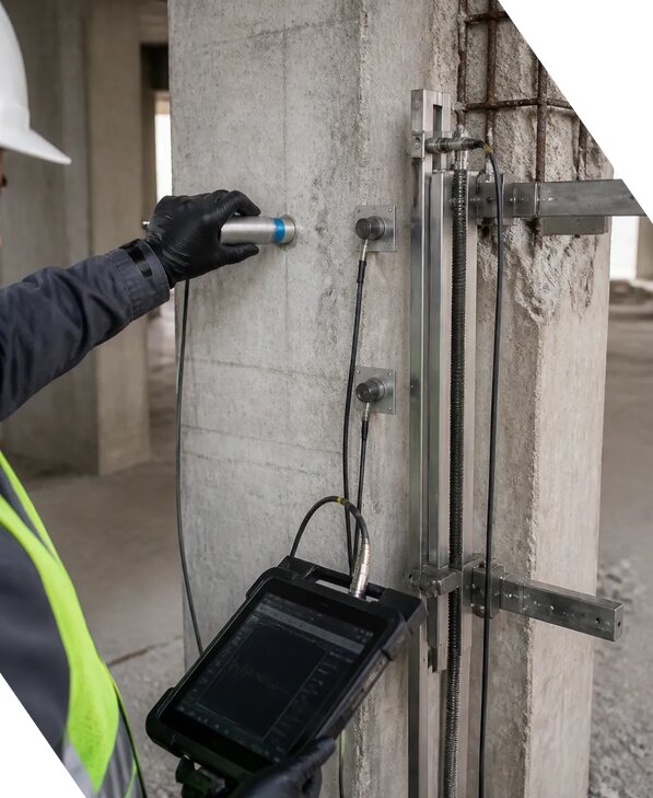 Испытание железобетонных конструкций зданий в Дальнереченске