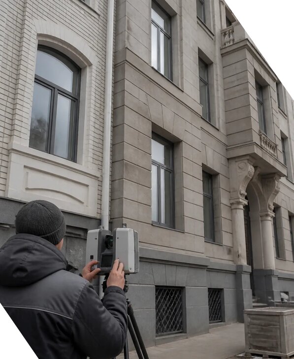 Лазерное сканирование фасадов зданий для обследования в Дальнереченске