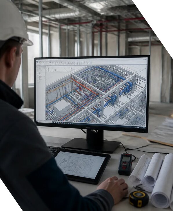 Создание BIM модели инженерных сетей для объектов в Дальнереченске